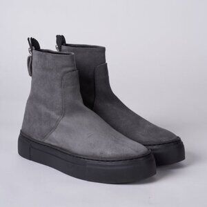 AGL Meghan Warm Suede Fitted Platform Lug Sole Leather Shearling Lined 39